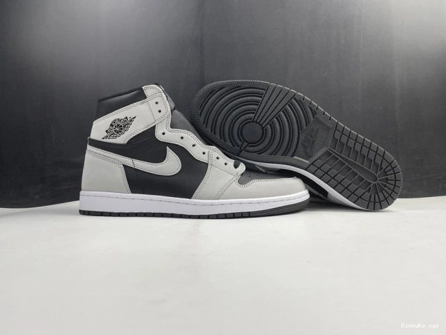 Air 1 High Jordan White Grey Black Smoke Retro Light 555088-035 0812